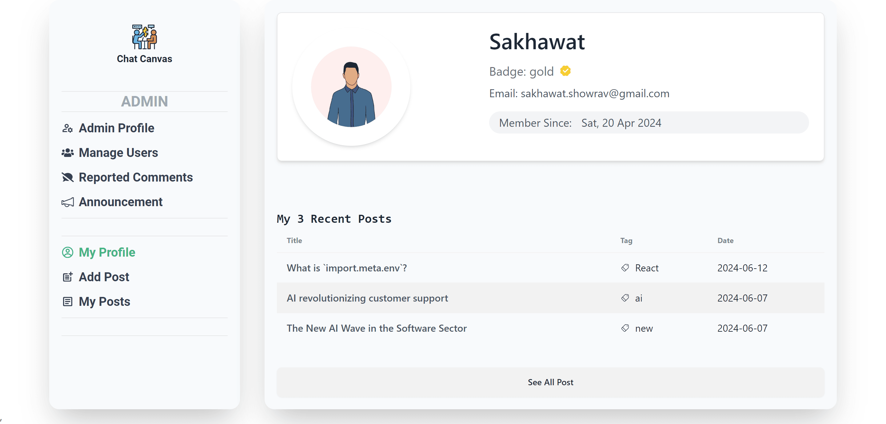 Chat Canvas Project